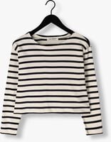 Blauw/wit gestreepte CO'COUTURE  CLASSIC STRIPE CROPPED SWEAT