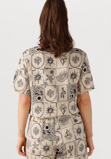 Ecru OBJECT  OBJEMBER RE S/S TIE SHIRT 139 - large