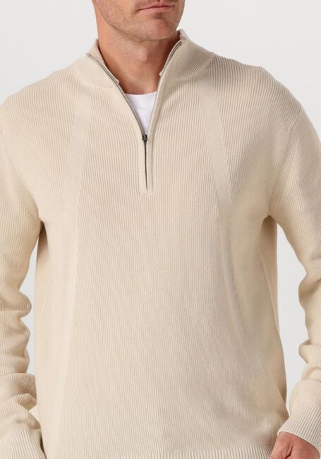 Beige G-STAR RAW Trui STRUCTURE HALF ZIP KNIT - large
