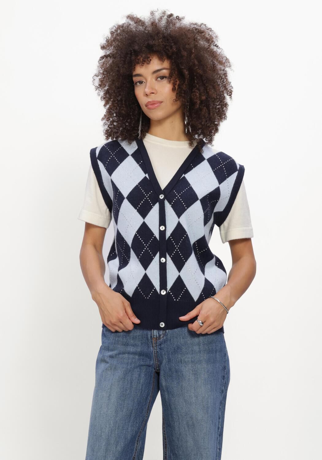 SILVIAN HEACH Haut SWEATR SKERA Bleu fonc&eacute; - large