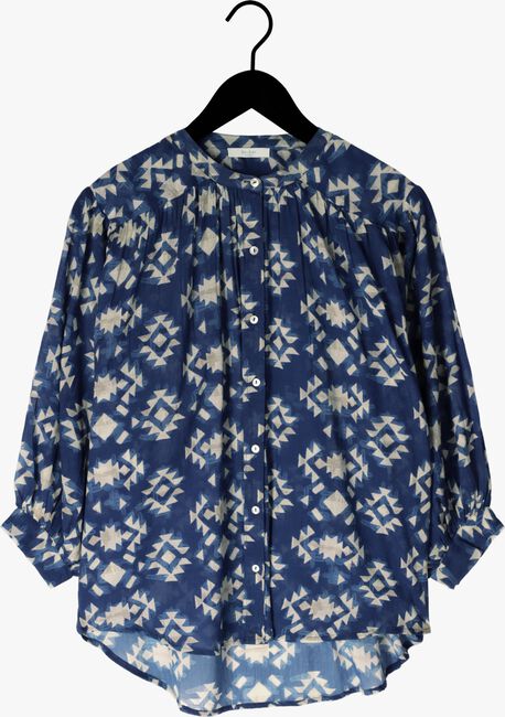 Blauwe BY-BAR Blouse LUCY MADRAS BLOUSE - large