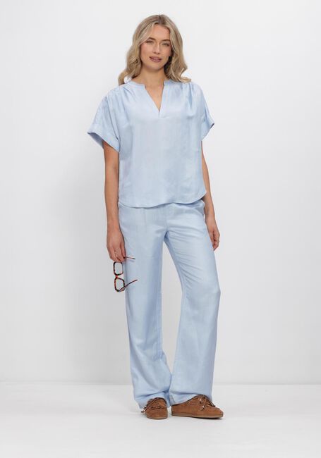 Blauwe MINUS  MSJUNO LINEN BLOUSE - large