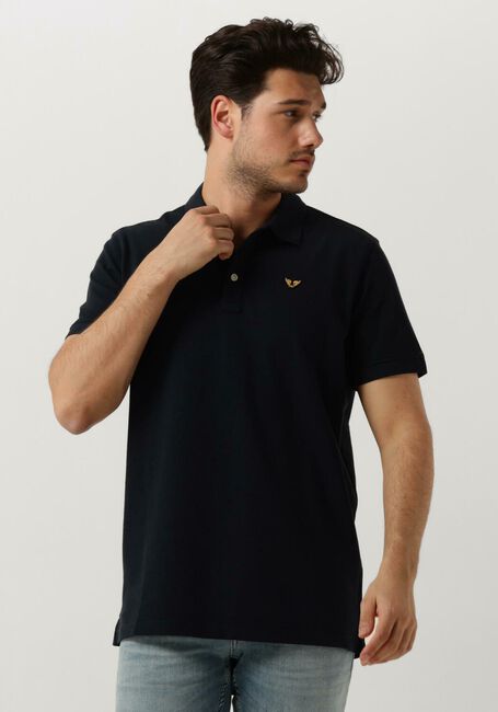 PME LEGEND Polo SHORT SLEEVE POLO GARMENT DYE en bleu - large