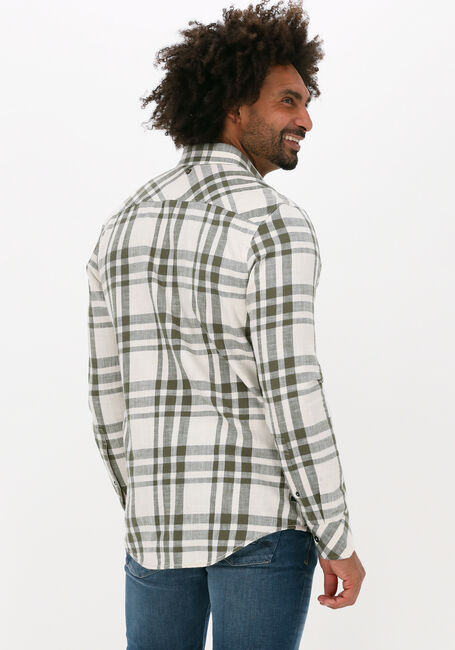 PME LEGEND Chemise décontracté LONG SLEEVE SHIRT YARN DYED SLUB CHECK Blanc - large