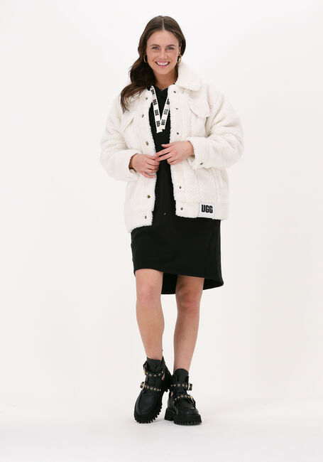UGG Manteau Teddy W FRANKIE SHERPA TRUCKER JACKET Blanc - large