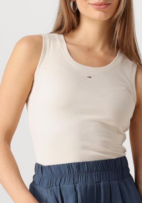 TOMMY JEANS Haut TJW ESSENTIAL RIB TANK EXT Écru - large