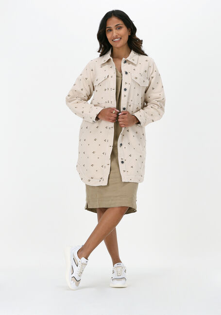 OBJECT Veste en jean JAYLA TWILL LONG SHIRT en beige - large