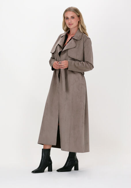 JANSEN AMSTERDAM Manteau COAT LONG en taupe - large