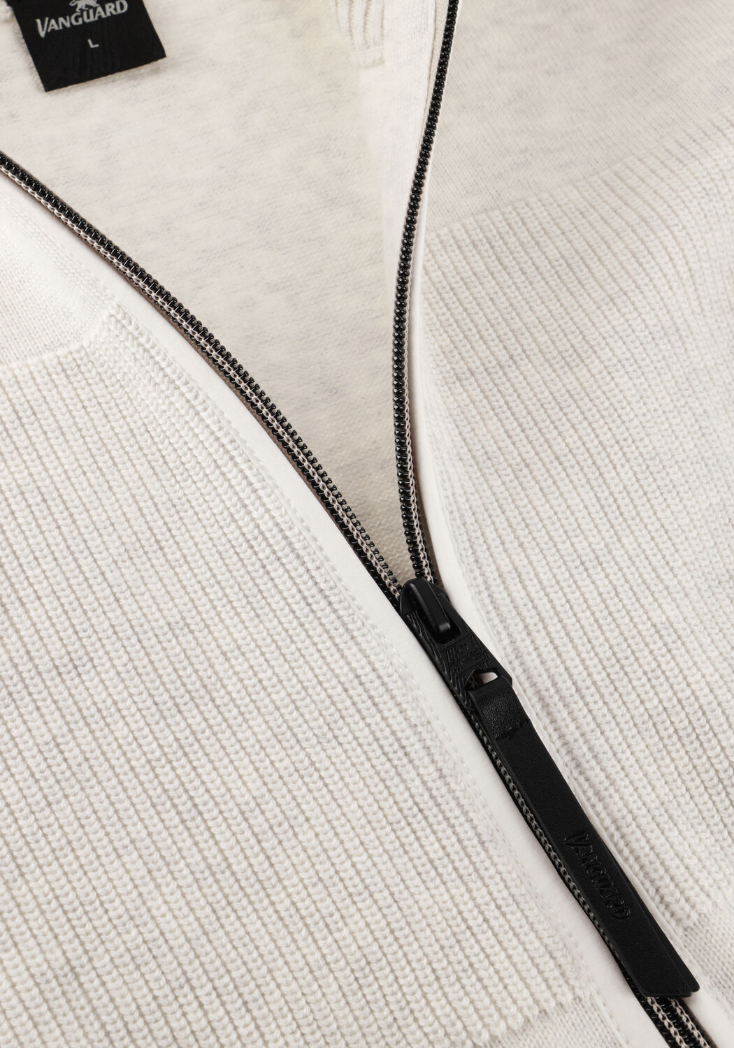 VANGUARD Gilet ZIP JACKET COTTON MELANGE en blanc - large