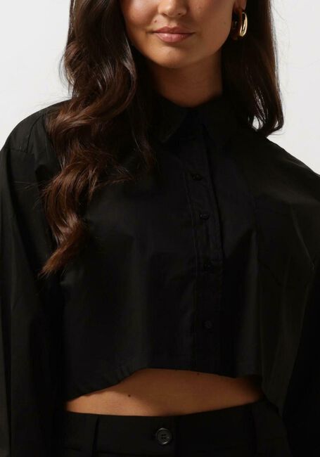 CO'COUTURE COTTON CRISP CROPPED SHIRT Blouses en noir - large