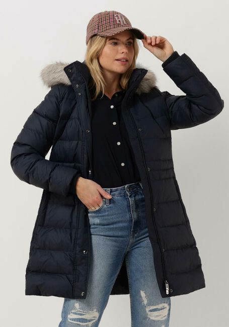 TOMMY HILFIGER Veste matelassé TYRA DOWN COAT WITH FUR Bleu foncé - large