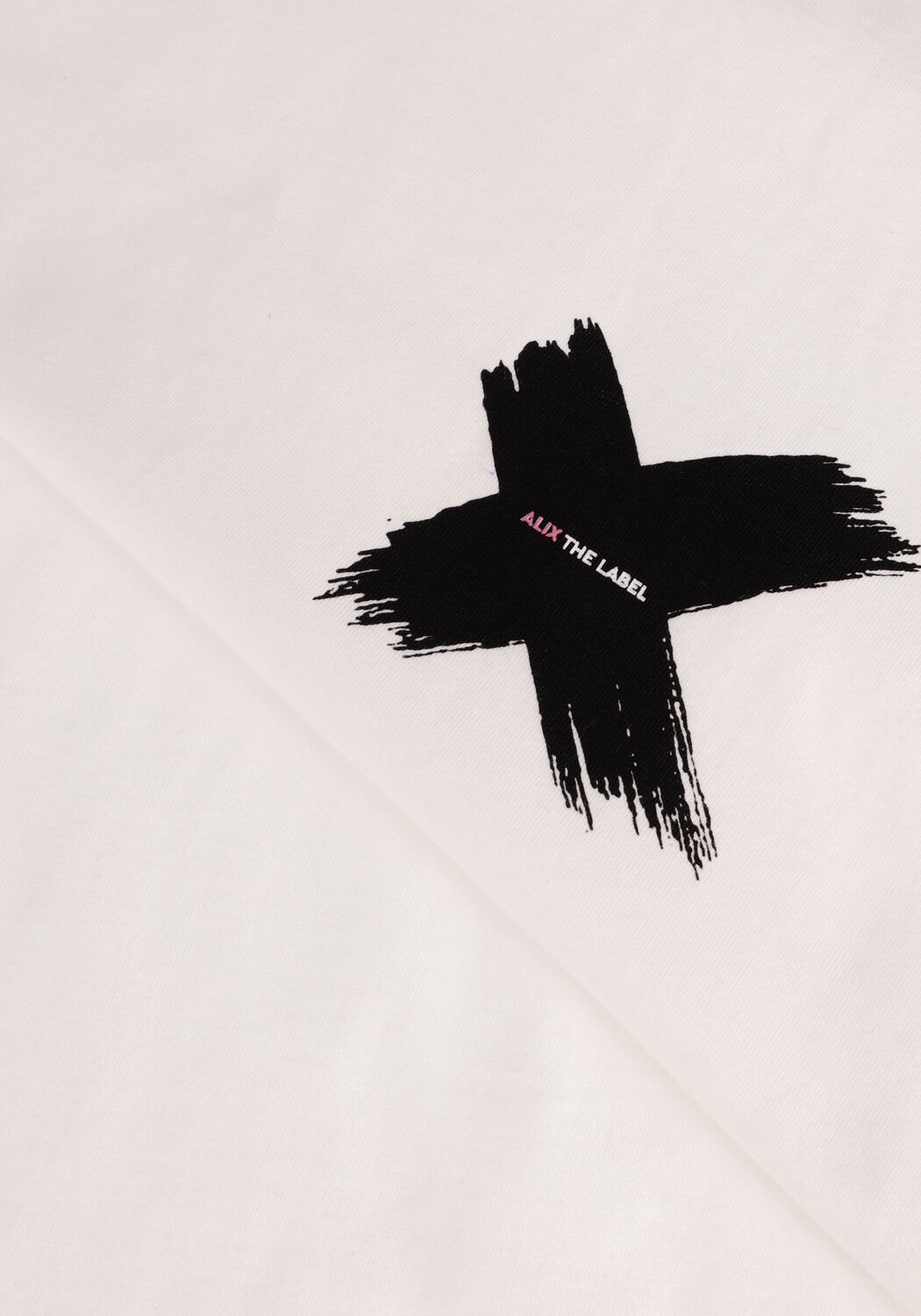 ALIX THE LABEL T-shirt LADIES KNITTED X T-SHIRT en blanc - large