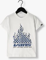 Witte VANS T-shirt REFLECTIVE CHECKERBOARD FLAME SS WHITE - medium