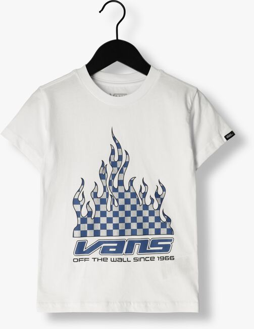 Witte VANS T-shirt REFLECTIVE CHECKERBOARD FLAME SS WHITE - large