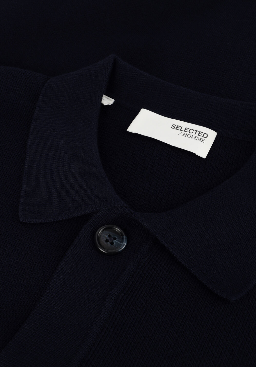 SELECTED MEN Gilet SLHMATTIS LS KNIT POLO CARDIGAN Bleu fonc&eacute; - large