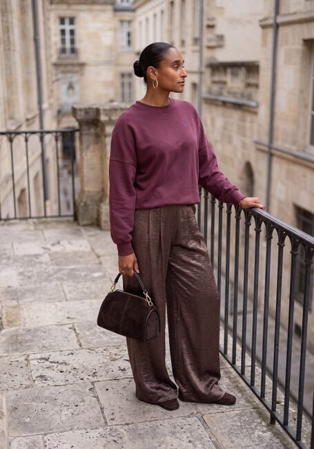 BY-BAR Chandail MALYN LOGO SWEATER Bordeaux - large