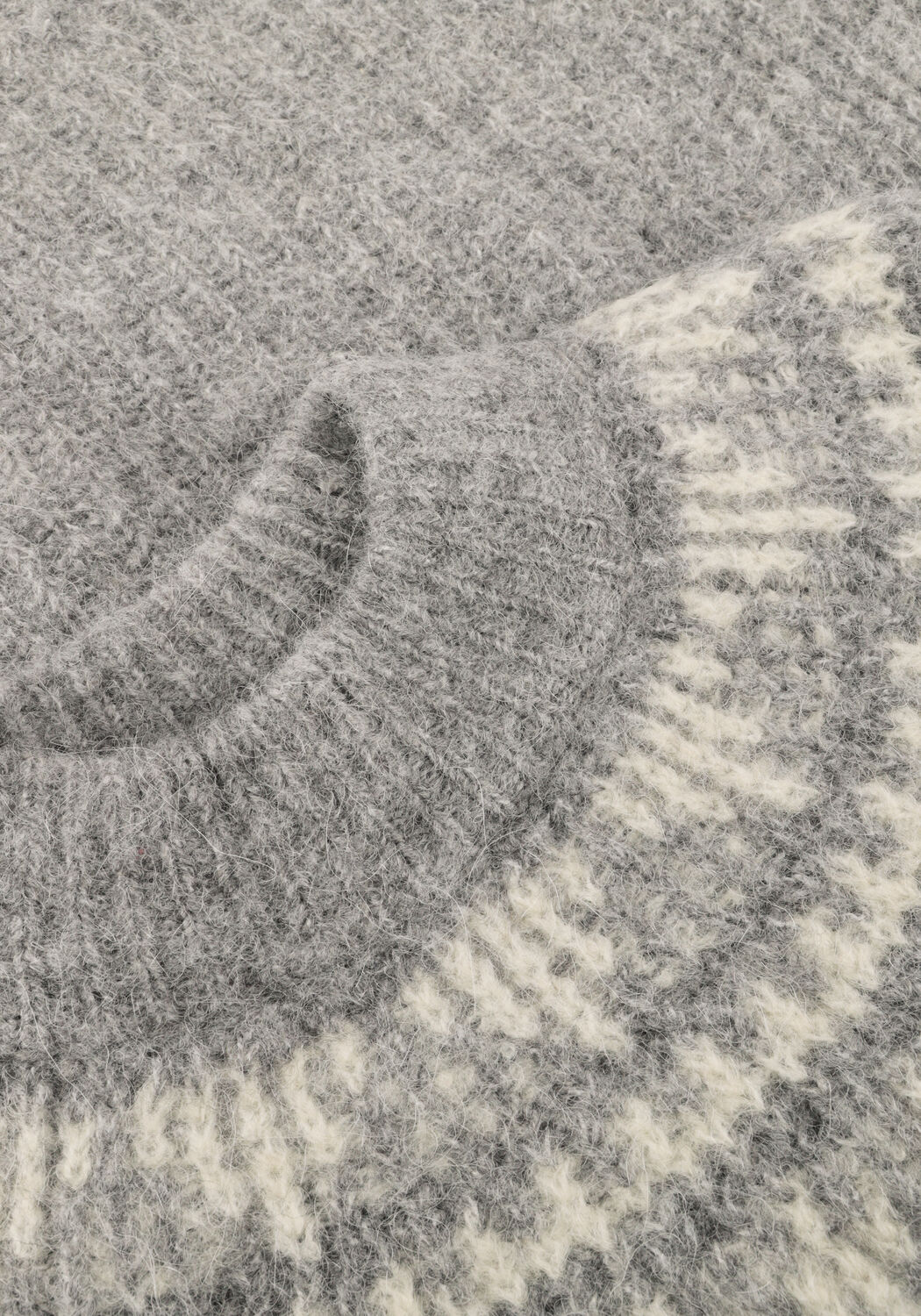 Grijze Y.A.S. Trui YASLIRI LS KNIT PULLOVER - large