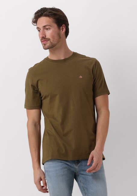 SCOTCH & SODA T-shirt GARMENT DYE LOGO CREW T-SHIRT en vert - large