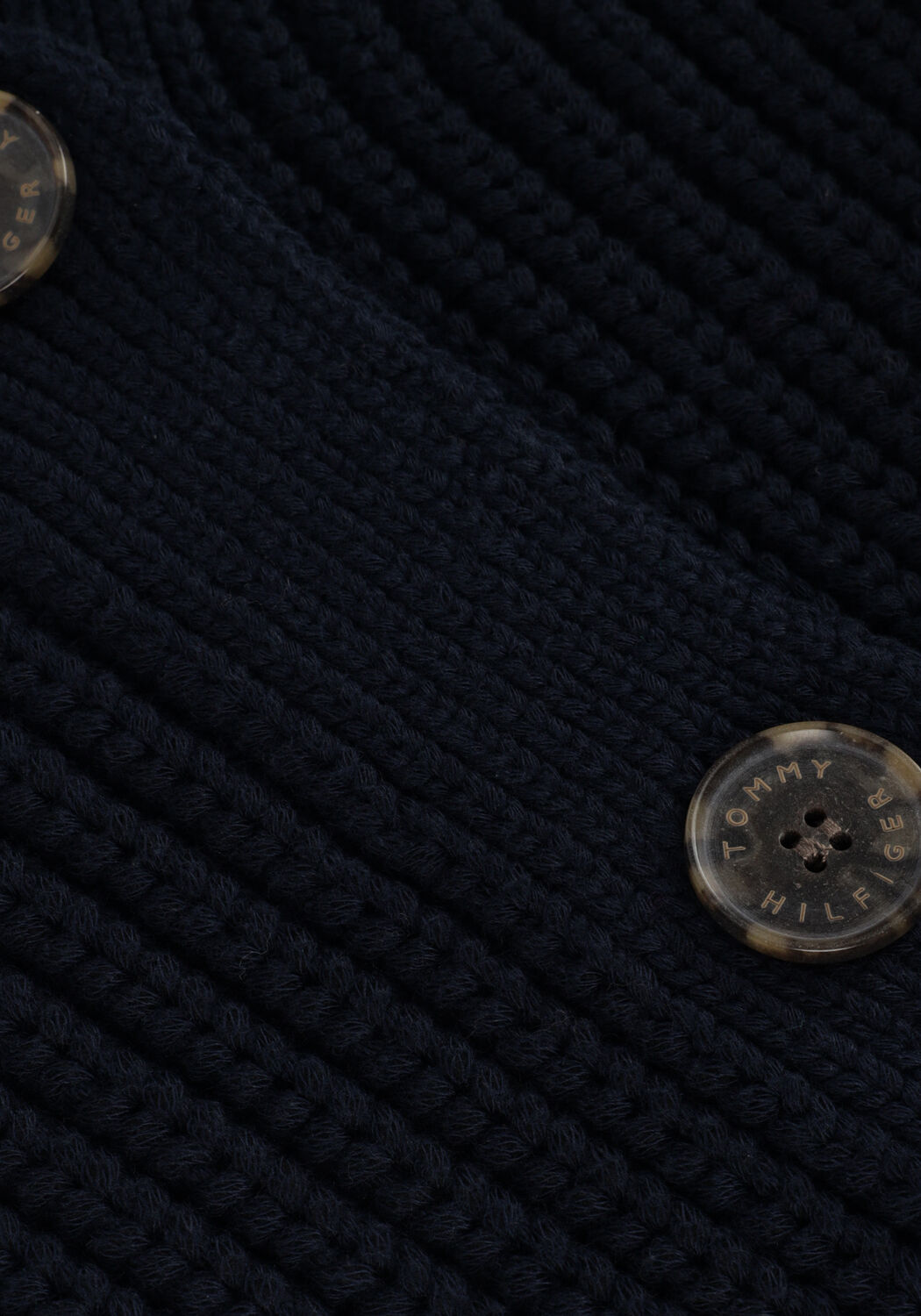 TOMMY HILFIGER Gilet ORG COTTON BUTTON V-NK CARDIGAN Bleu fonc&eacute; - large
