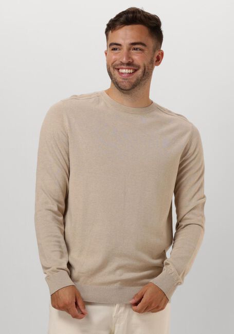 SELECTED HOMME Pull SLHBERG CREW NECK NOOS en beige - large
