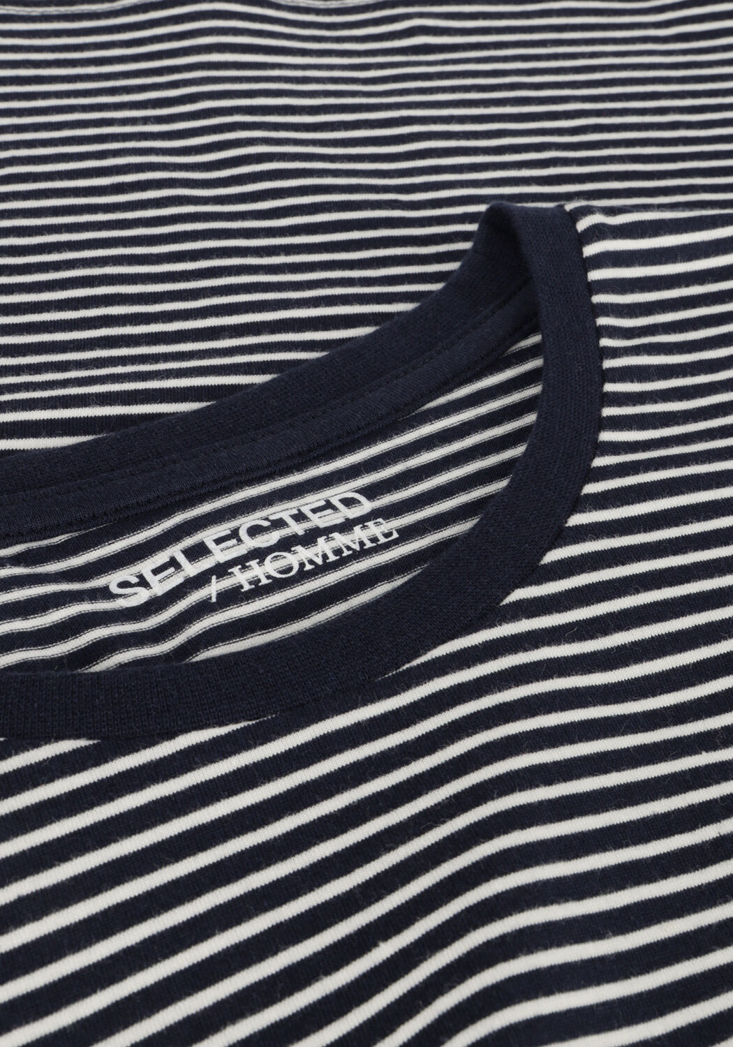 SELECTED MEN T-shirt SLHASPEN STRIPE SS O-NECK TEE NOOS en bleu - large