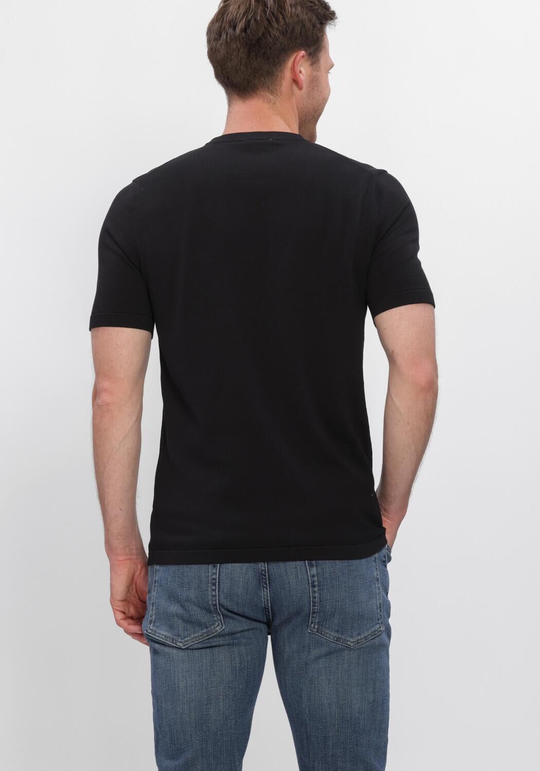 Zwarte PROFUOMO T-shirt AERO EASE - large