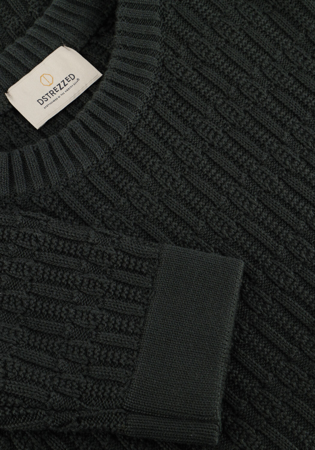 Donkergroene DSTREZZED Trui NOVEL CREWNECK - large