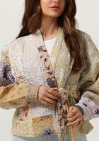 SISSEL EDELBO Kimono AURORA EMBROIDERY PATCHWORK JACKET en beige