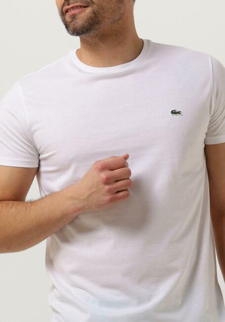 Witte LACOSTE T-shirt 1HT1 MENS TEE-SHIRT 12 - large