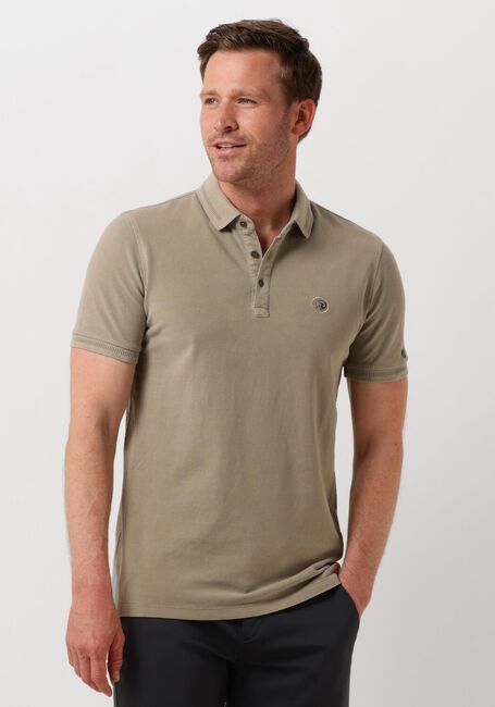 CAST IRON Polo SHORT SLEEVE POLO PIQUE GARMENT DYED en beige - large
