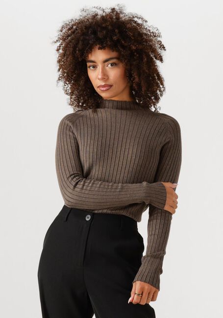 YDENCE Haut KNITTED TOP KIT en taupe - large