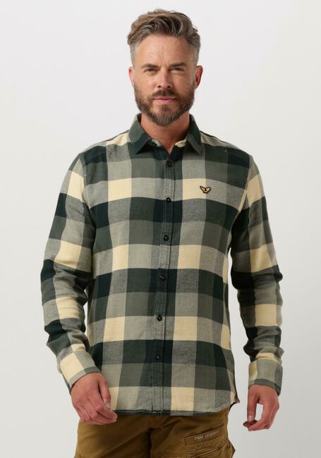 PME LEGEND Surchemise LONG SLEEVE SHIRT HEAVY CTN TWILL CHECK en vert - large