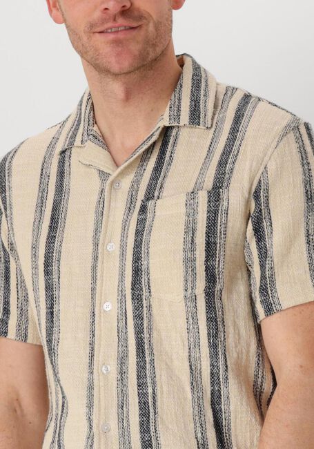Beige ANERKJENDT Casual overhemd AKLEON STRUCTURE S/S SHIRT - large