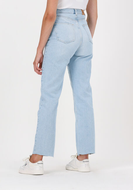 NA-KD Straight leg jeans STRAIGHT HIGH WAIST RAW HEM JE Bleu clair - large