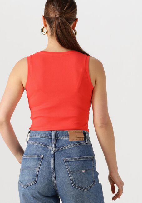 TOMMY JEANS Haut TJW ESSENTIAL RIB TANK EXT en orange - large