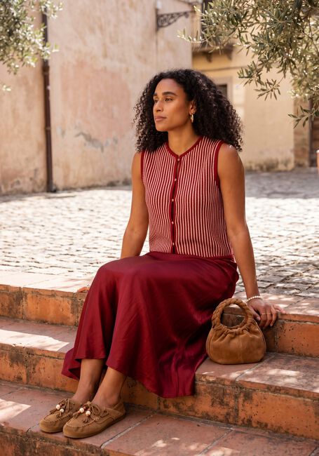 MSCH COPENHAGEN Jupe midi MSCHNICOLETTE ULLAS SKIRT Bordeaux - large