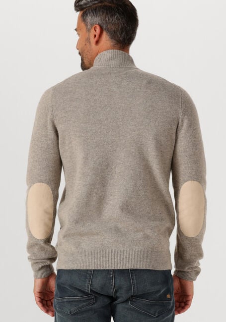 Grijze BARBOUR Trui ESSENTIAL PATCH ZIP THROUGH KNITTED JUMPER - large