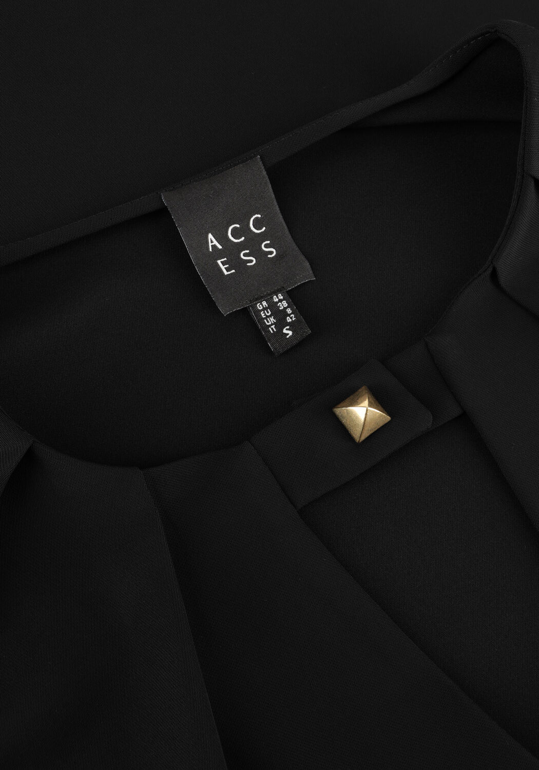 Zwarte ACCESS  BLOUSE WITH FRONT V OPENING - large