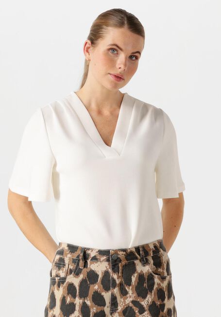 SELECTED FEMME Haut SLFTENNY SS V-NECK TOP en blanc - large