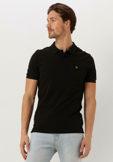 CALVIN KLEIN Polo CK EMBRO BADGE SLIM POLO en noir - large