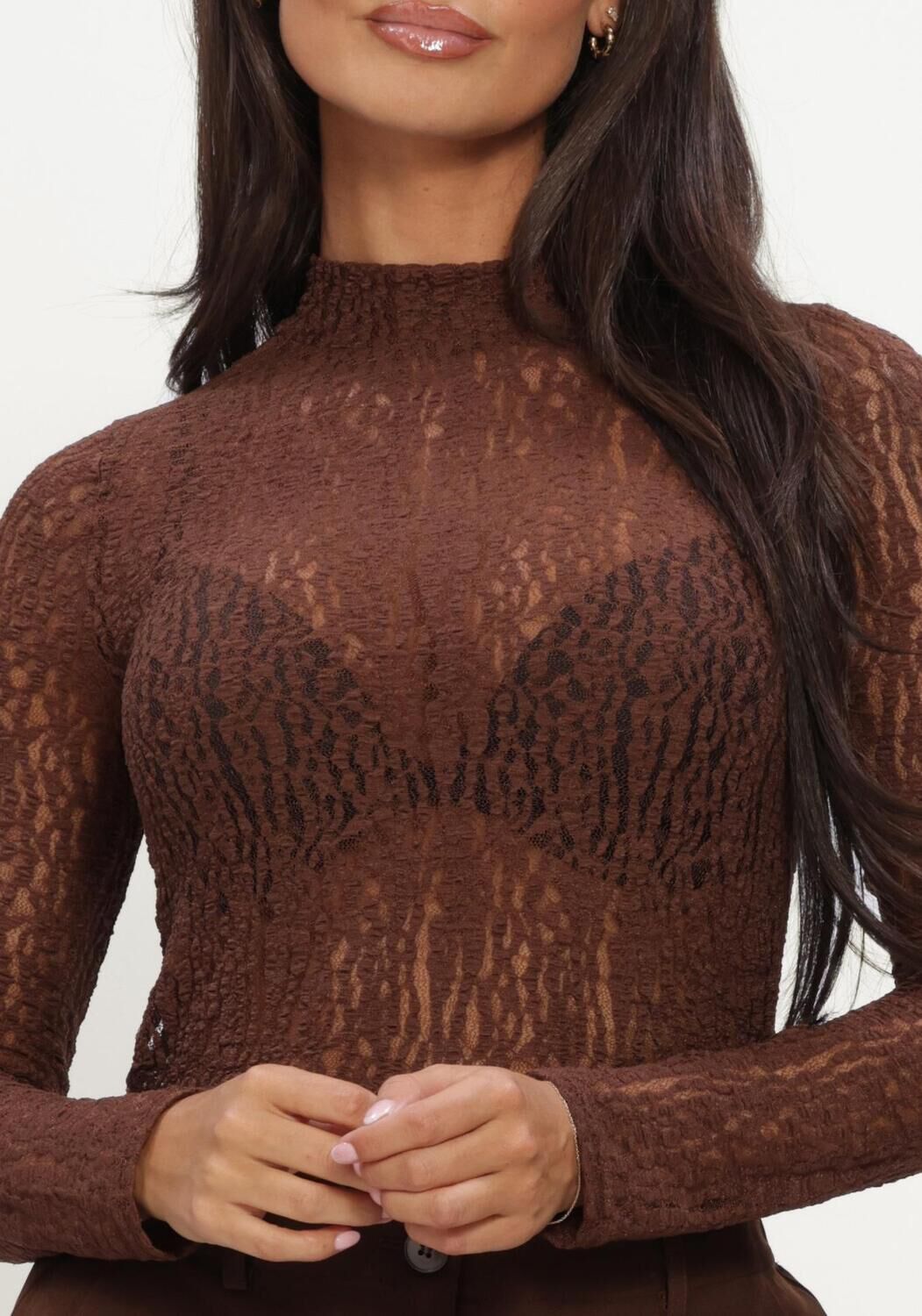 YDENCE Haut TOP ROBERTA en marron - large