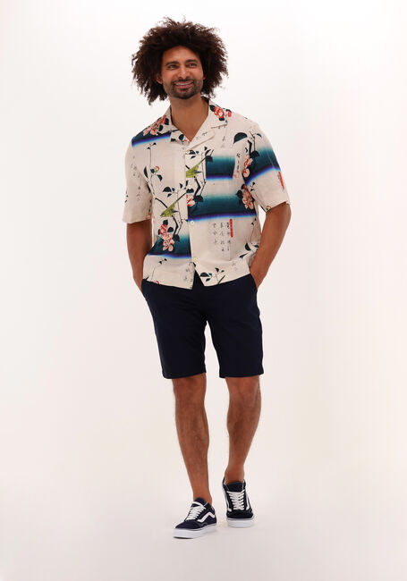 CAST IRON Pantalon courte CHINO SHORTS RISER STRETCH Bleu foncé - large