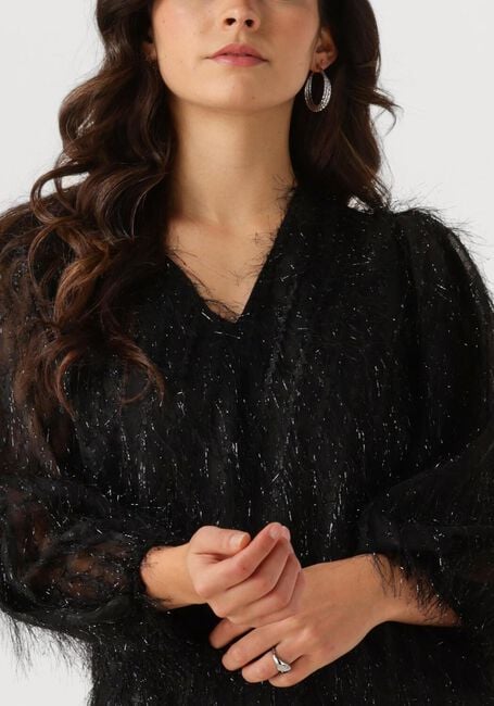 JANSEN AMSTERDAM FF178 PUFFED 3/4 SLEEVE TOP Blouses en noir - large