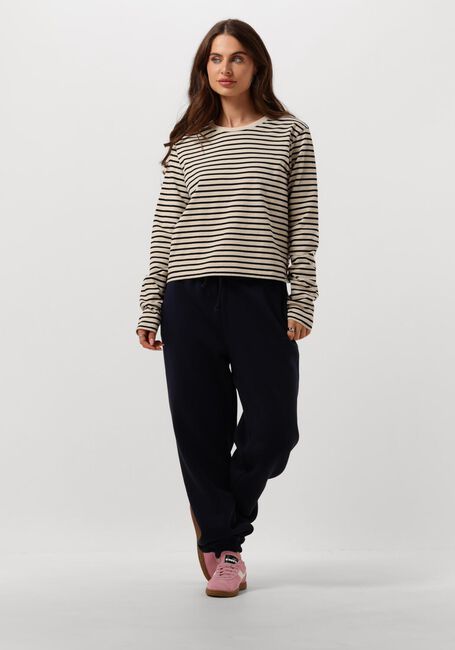 PENN & INK 516 SWEATER STRIPE Hauts & T-shirts en beige - large