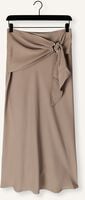 Taupe NEO NOIR Midirok KIT DULL SATEEN SKIRT Taupe NEO NOIR Midirok KIT DULL SATEEN SKIRT - medium