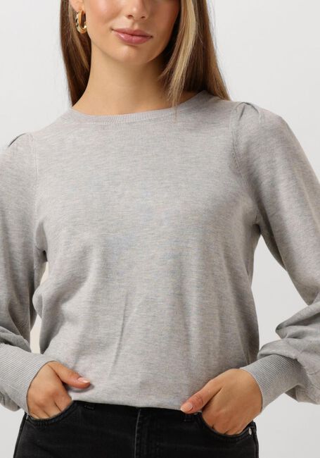 SUMMUM Pull ROUND NECK SWEATER SOFT VISCOSE POLYAMIDE KNIT en gris - large