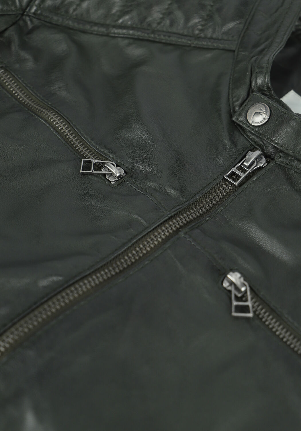 Groene GOOSECRAFT Leren jas JACKET 965 - large