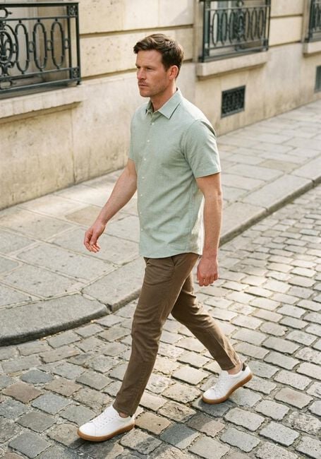DESOTO Chemise d&eacute;contract&eacute; CASUAL KENT 1/2 en vert - large