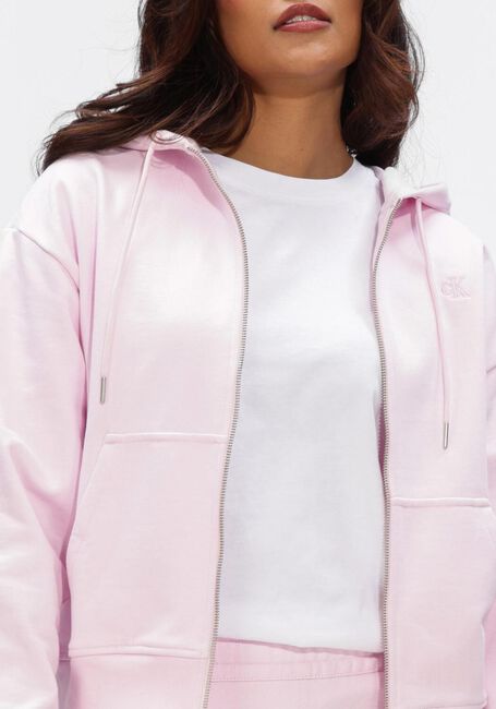 Roze CALVIN KLEIN Truien/vesten ARCHIVE LOGO FRENCH TERRY FZ HOO - large