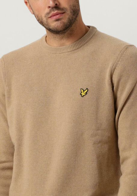 LYLE & SCOTT Pull CREW NECK LAMBSWOOL BLEND JUMPER en beige - large